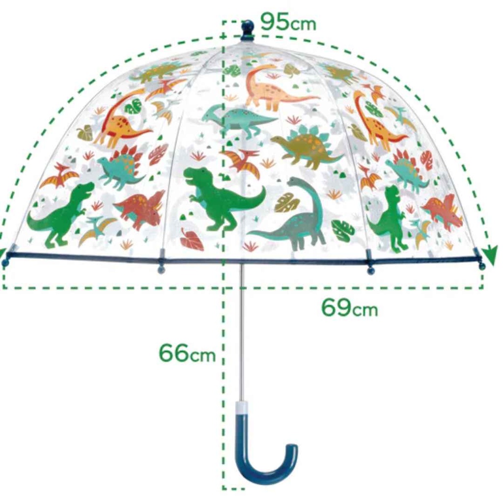 Clear Color Changing Umbrella Dino
