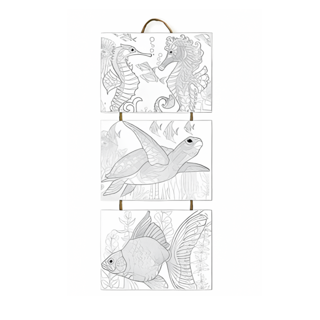 Paint Your Own 3 Mini-Canvas Kit – Ocean Life