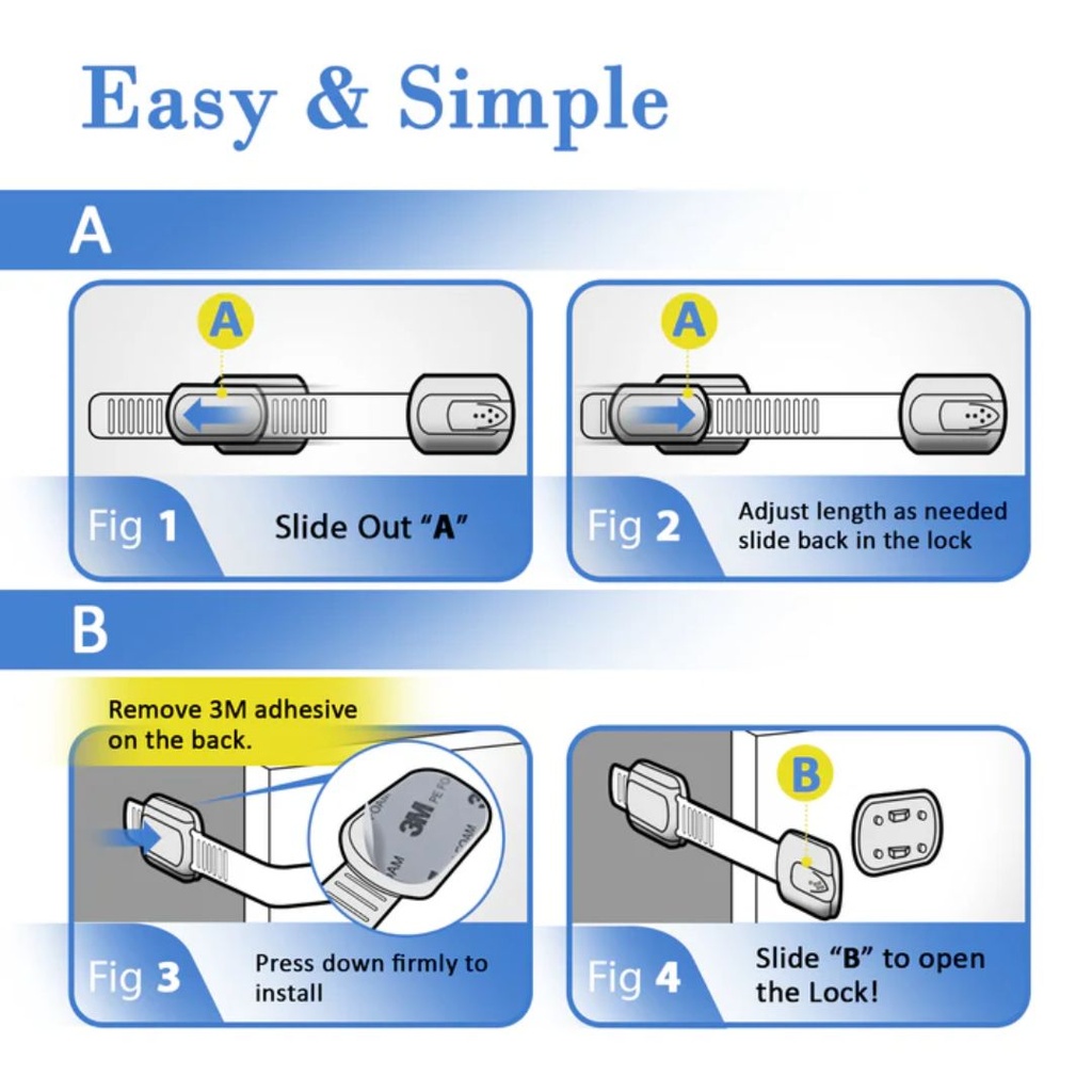 Jool Baby Multi-Use Safety Strap Locks 4pk