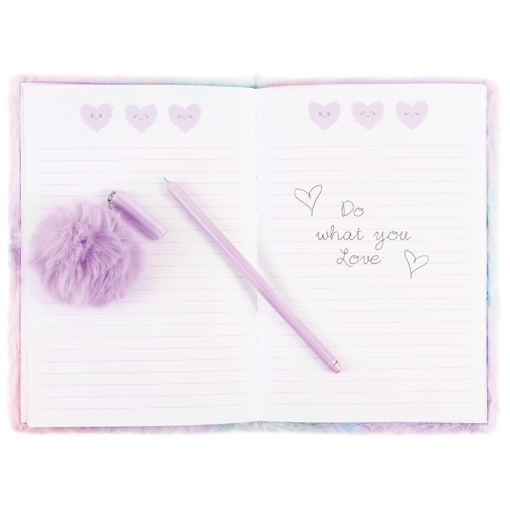 Imagination Land Wild Style Plush Locking Journal and Pen