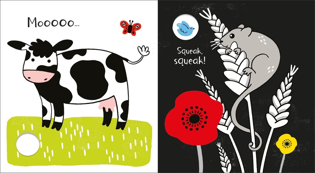 Baby's Black & White Books Farm