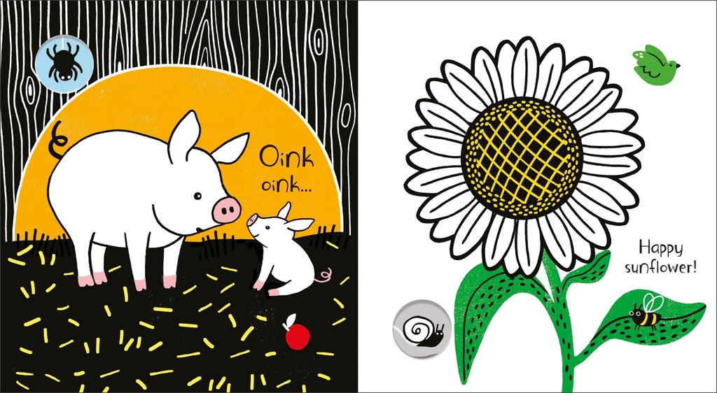 Baby's Black & White Books Farm
