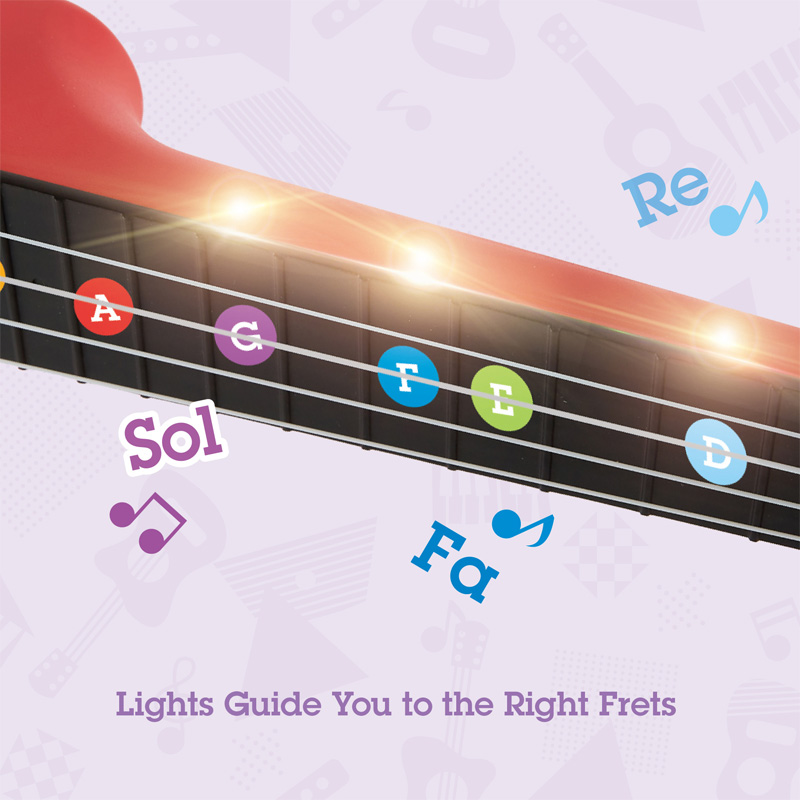 Learn with Lights Ukulele Red