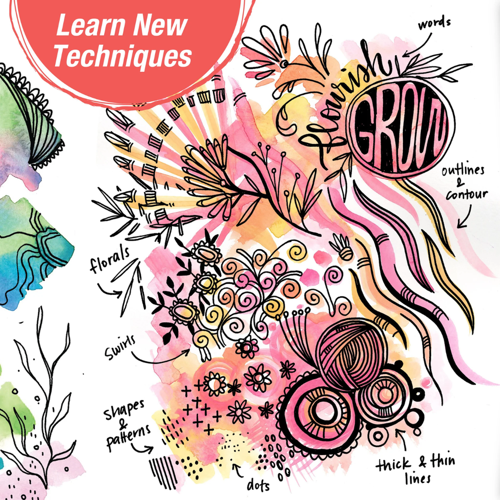 Reverse Coloring and Doodling Brights 