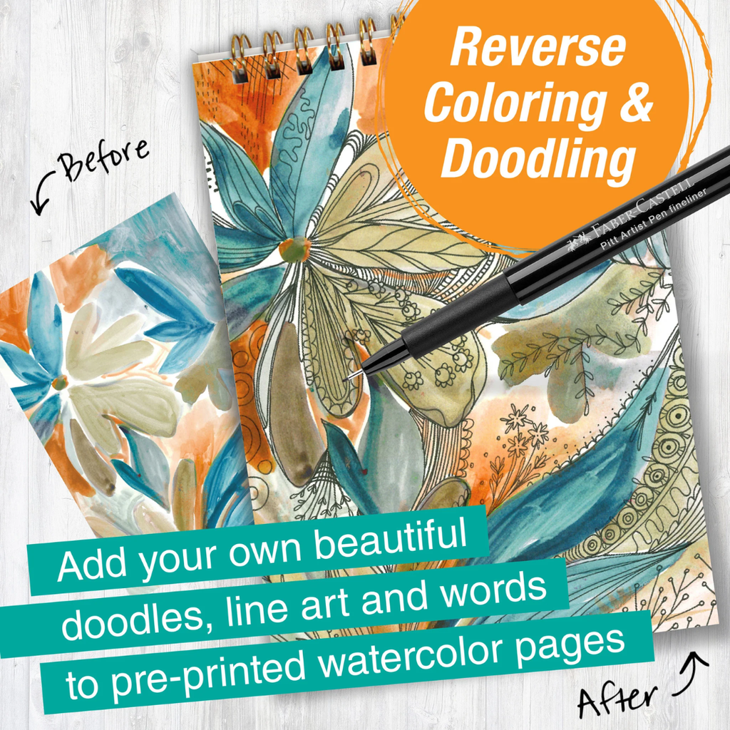 Reverse Coloring and Doodling Book Neutrals