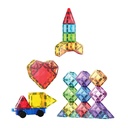 PicassoTiles Magnetic Building Block Set with Car 80pc