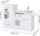 Little Chef Charlotte Modern Play Kitchen White and Gold