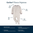 Gerber Fleece Sleeper Christmas Navy Christmas Sweater 12-24M