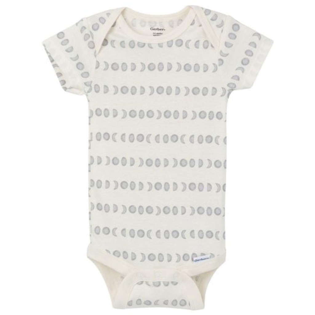 Gerber Onesies Grey Moons 3pk 6-9M