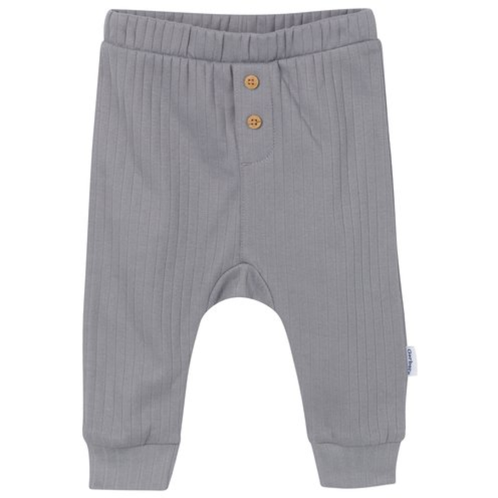 Gerber Pants Grey Moons 2pk 6-9M