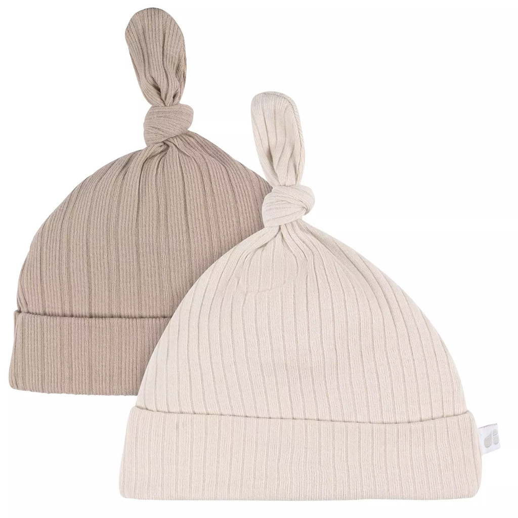 Just Born 4pc Hat and Mitten Set Tan