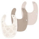 Just Born Bibs 3pk Tan