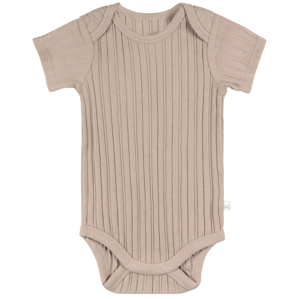 Just Born Bodysuits Tan 6-9M 3pk