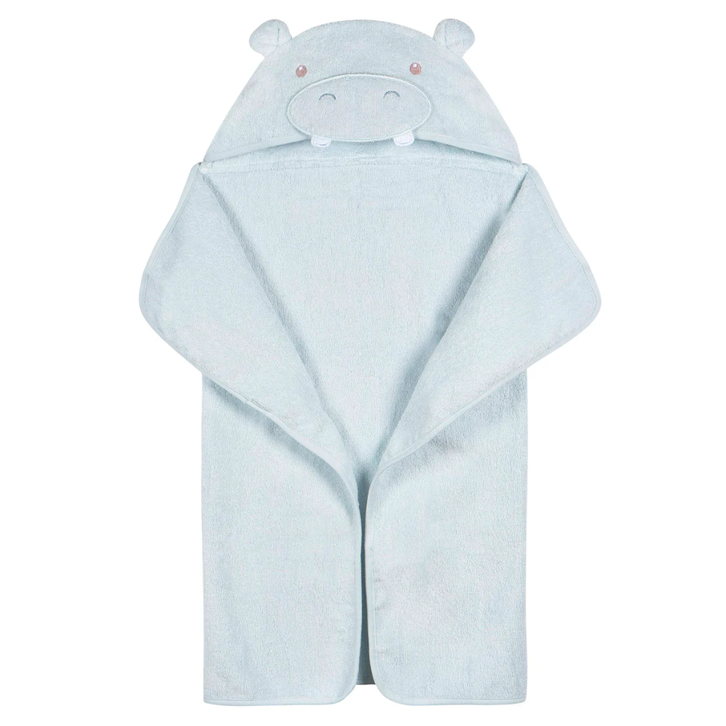 Just Born Character Towel Blue Hippo