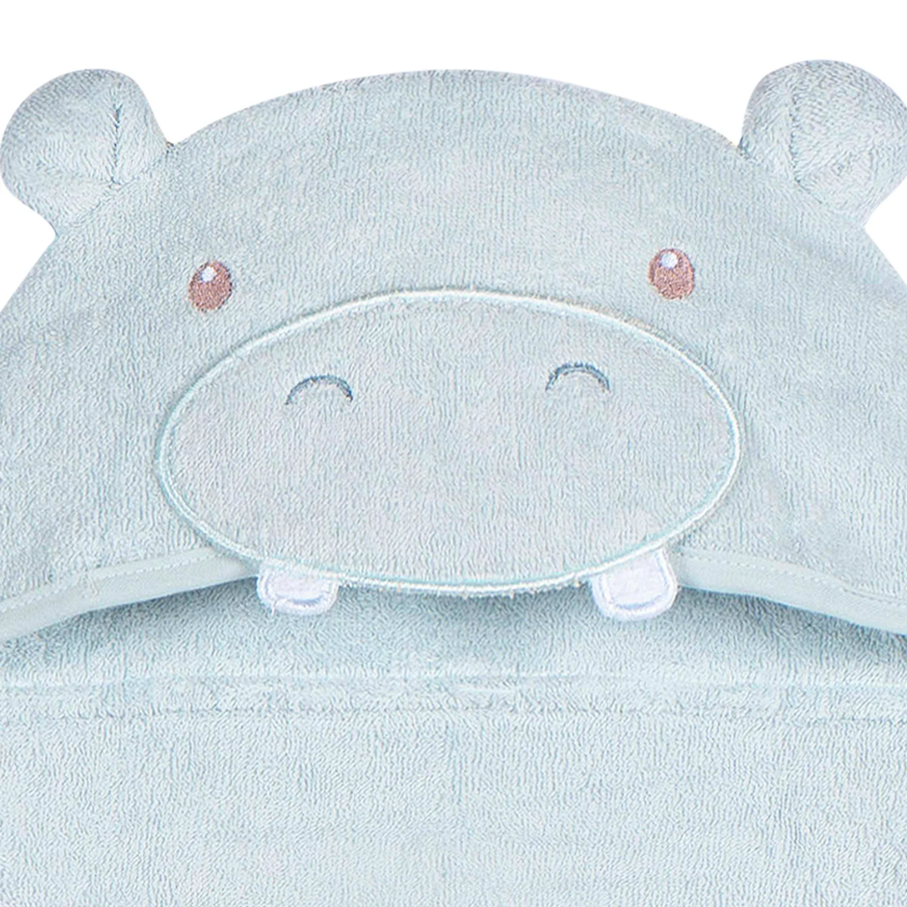 Just Born Character Towel Blue Hippo