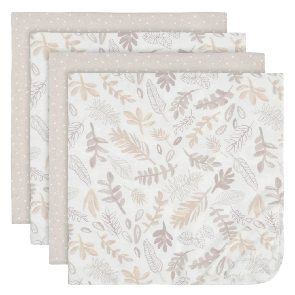 Just Born Flannel Blanket Tan 4pk
