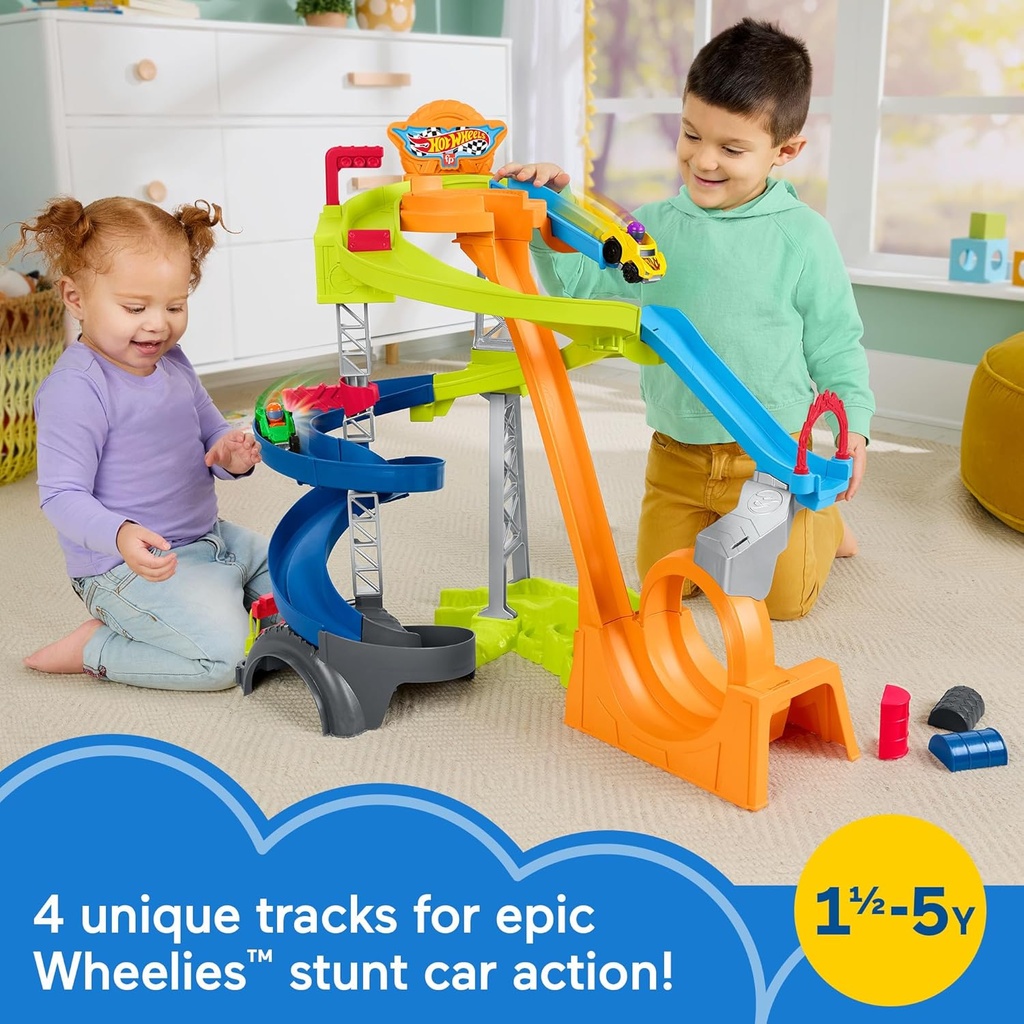 Little People Hot Wheels Spiral Stunt Speedway