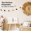 KeaBabies Baby Handprint & Footprint Keepsake Duo Frame Alpine White
