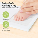 KeaBabies Baby Handprint & Footprint Keepsake Duo Frame Alpine White
