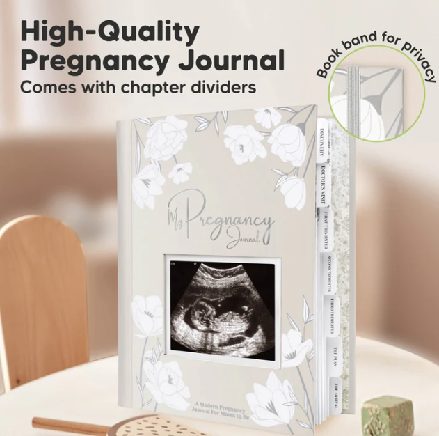 KeaBabies Blossom Pregnancy Journal Clay