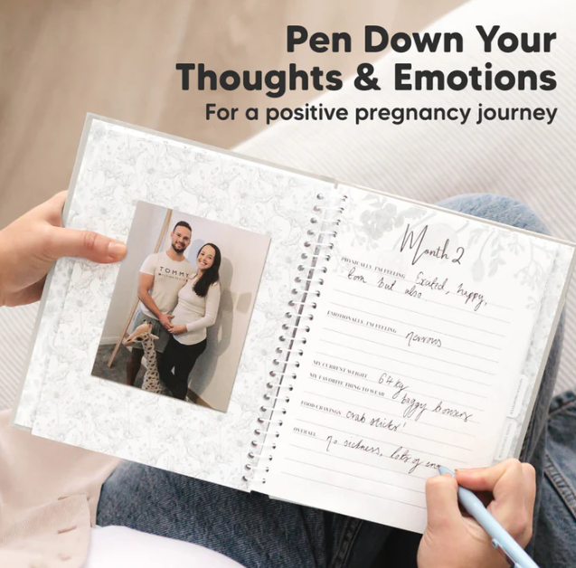 KeaBabies Blossom Pregnancy Journal Clay