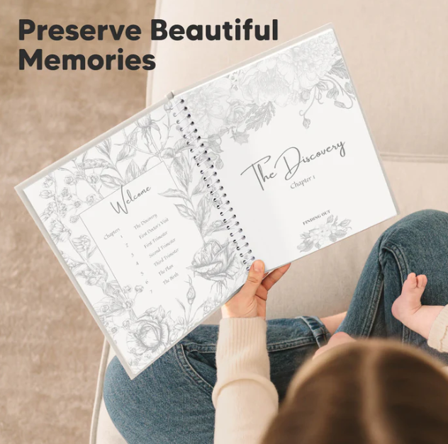 KeaBabies Blossom Pregnancy Journal Clay