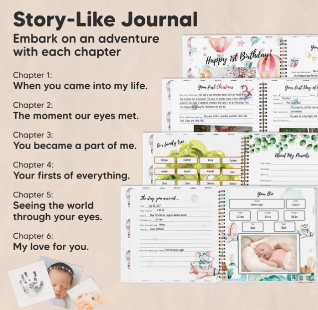 KeaBabies Craft Baby First Years Memory Book Adventureland