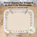 KeaBabies Gentle Bamboo Fitted Crib Sheets Khaki 2pk