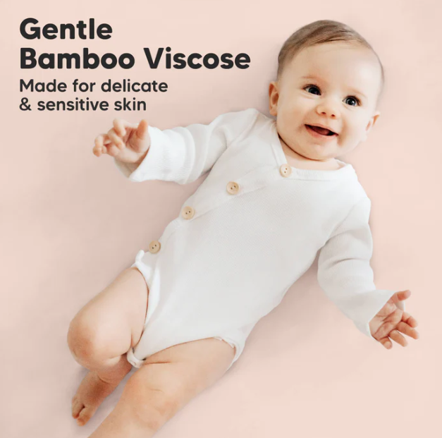 KeaBabies Gentle Bamboo Fitted Crib Sheets Khaki 2pk