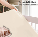 KeaBabies Gentle Bamboo Fitted Crib Sheets Khaki 2pk