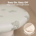 KeaBabies Isla Fitted Bassinet Sheets Meadow 2pk