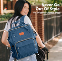 KeaBabies Original Diaper Bag Navy Blue