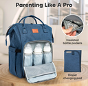 KeaBabies Original Diaper Bag Navy Blue