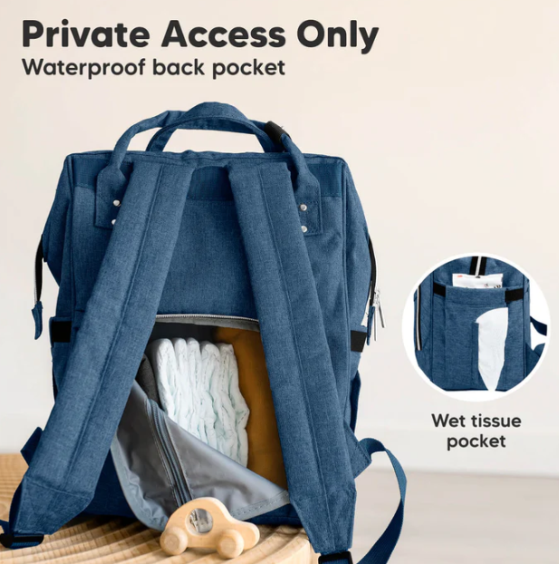 KeaBabies Original Diaper Bag Navy Blue