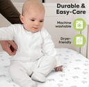 KeaBabies Soothe Fitted Crib Sheet Excavation 2pk