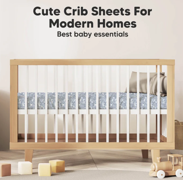 KeaBabies Soothe Fitted Crib Sheet Excavation 2pk