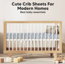 KeaBabies Soothe Fitted Crib Sheet Excavation 2pk