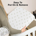 KeaBabies Soothe Fitted Crib Sheet Elly 2pk