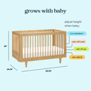 Davinci Marley 3-in-1 Convertible Crib Honey
