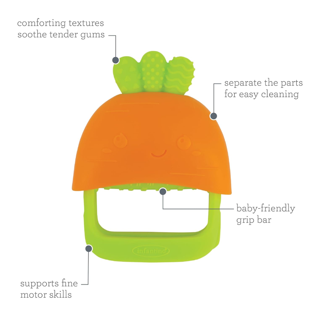 Handy Dandy Teething Mitt Carrot