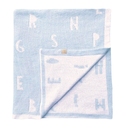Feather Chenille Blanket Blue