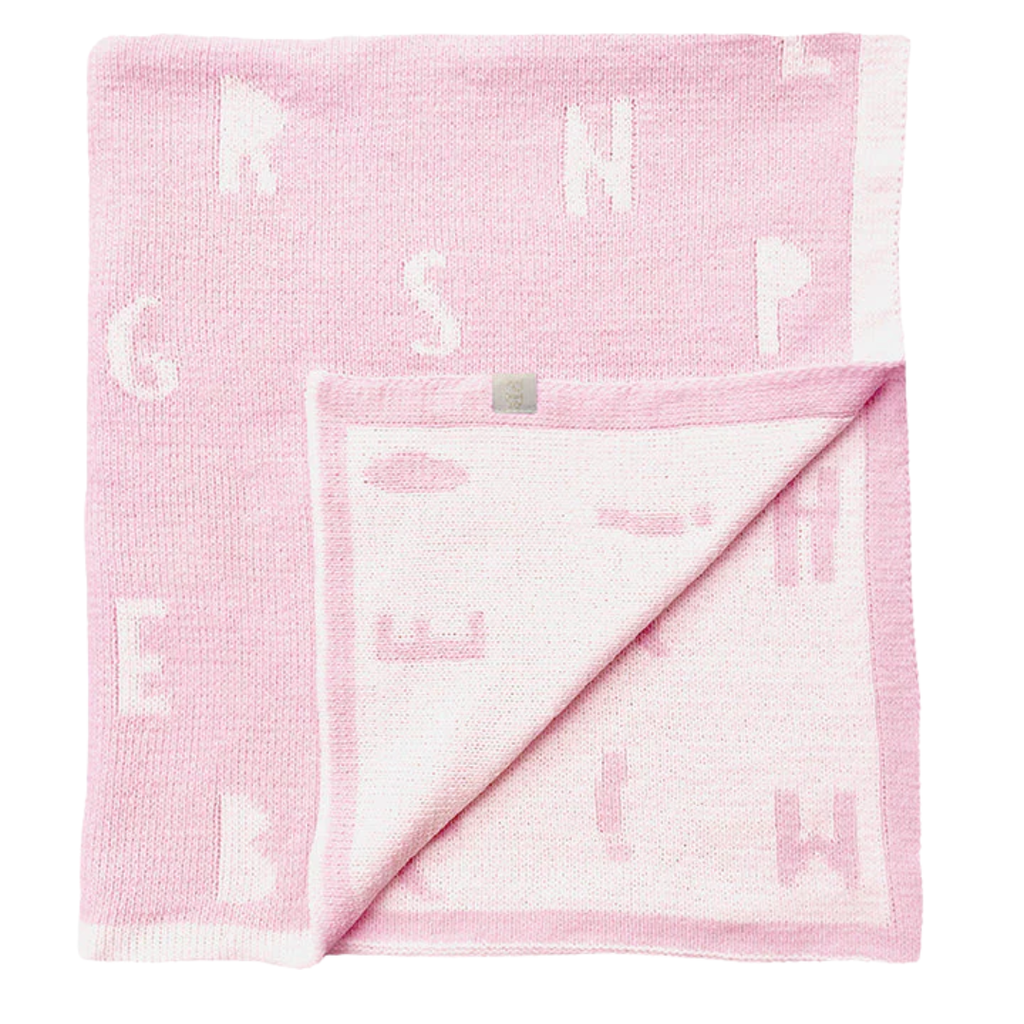 Feather Chenille Blanket Pink