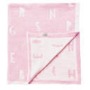 Feather Chenille Blanket Pink