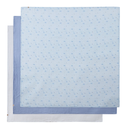 Muslin Swaddle Blue 3pk