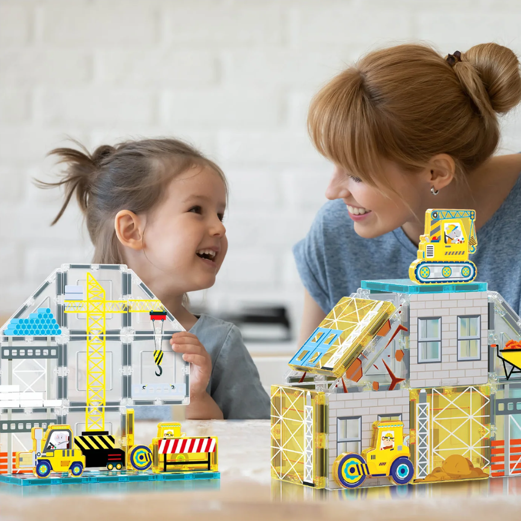 PicassoTiles Construction Adventure Magnet Tile Set