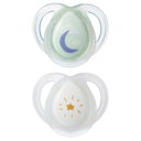 Tommee Tippee Night Pacifier 2pk 0-6M