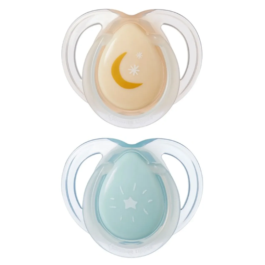 Tommee Tippee Night Pacifier 2pk 0-6M