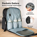 KeaBabies Bree Diaper Backpack Charcoal