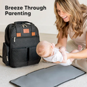 KeaBabies Bree Diaper Backpack Charcoal
