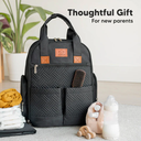 KeaBabies Bree Diaper Backpack Charcoal